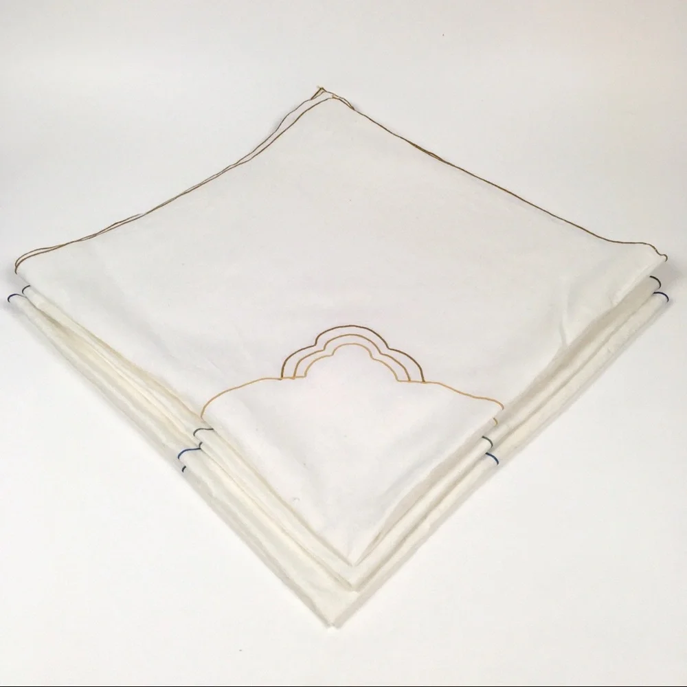 Vintage Linen Embroidered Tablecloths 40